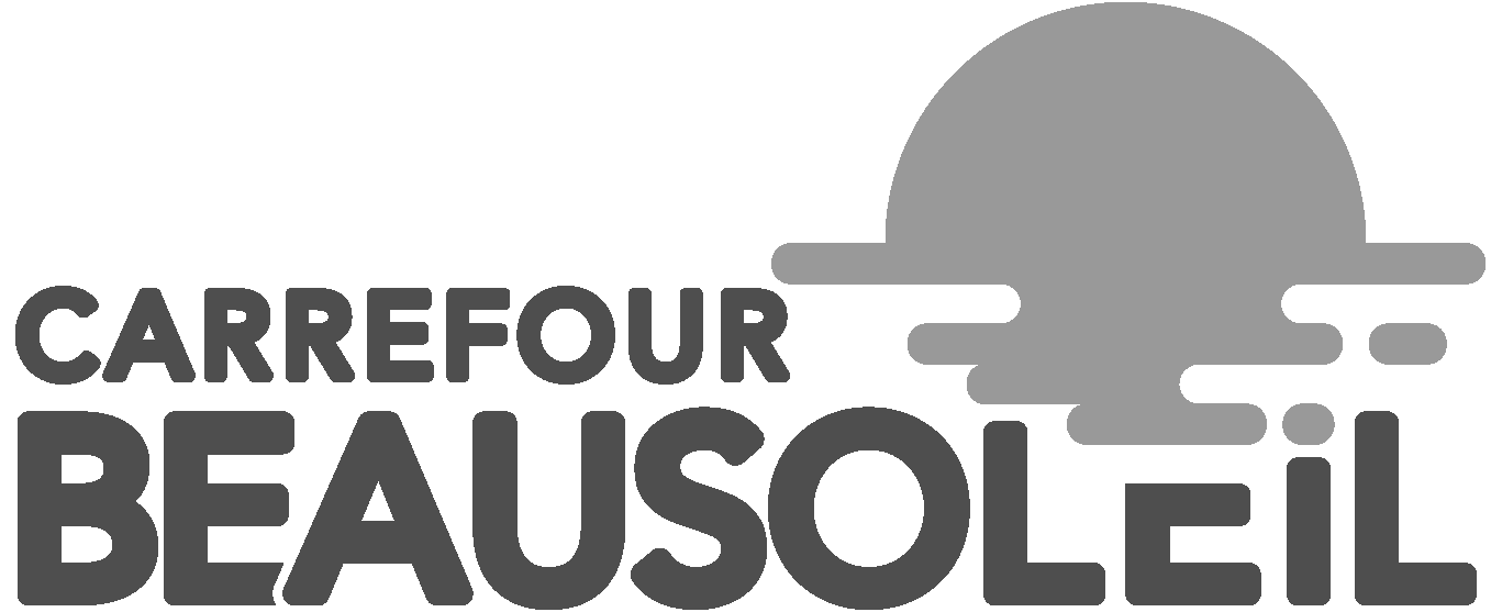 nouveau logo carrefour beausoleil - greyscale